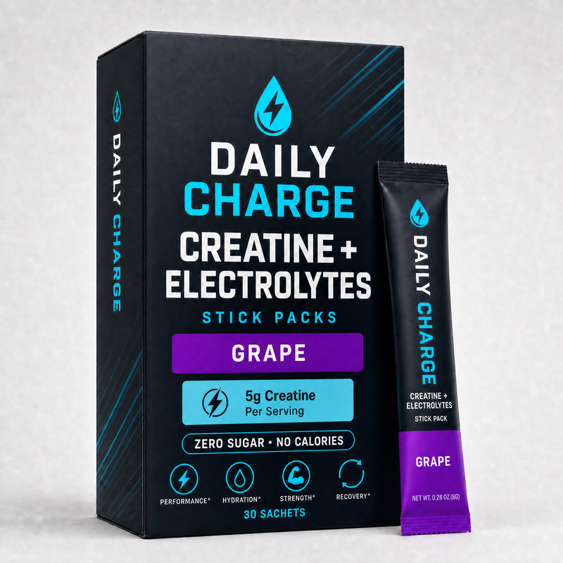 Daily Charge Grape Creatine + Electrolytes Stick Packs
