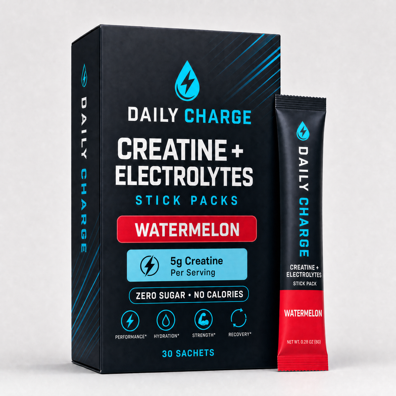 Daily Charge Watermelon Creatine + Electrolytes Stick Packs